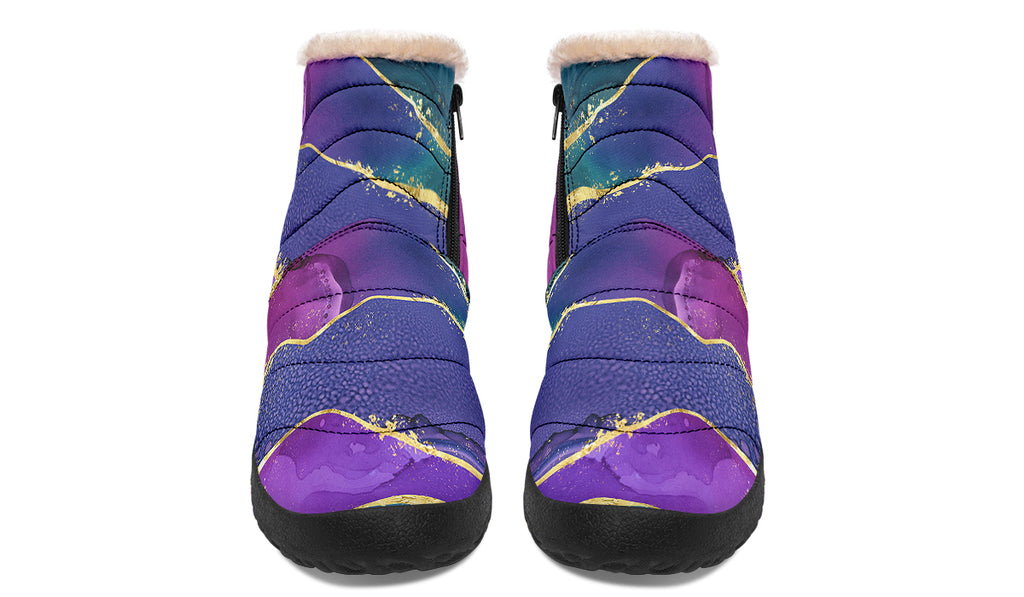 Geode Faux Fur Ankle Boots