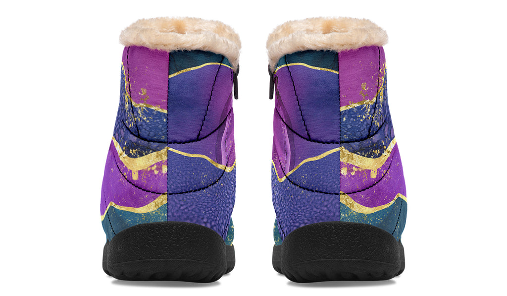 Geode Faux Fur Ankle Boots