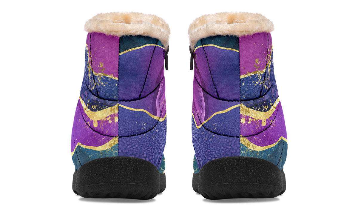 Geode Faux Fur Ankle Boots