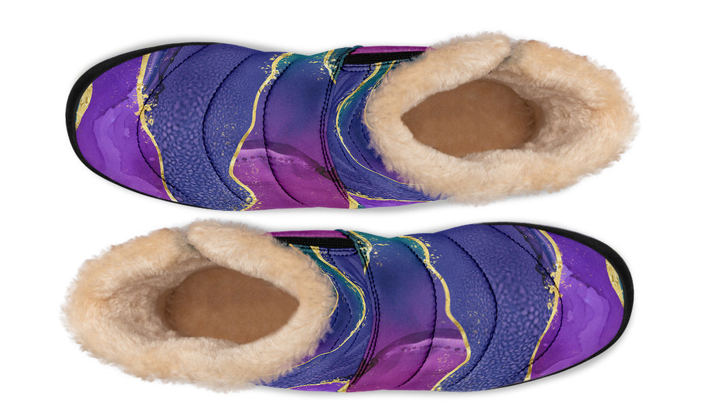 Geode Faux Fur Ankle Boots