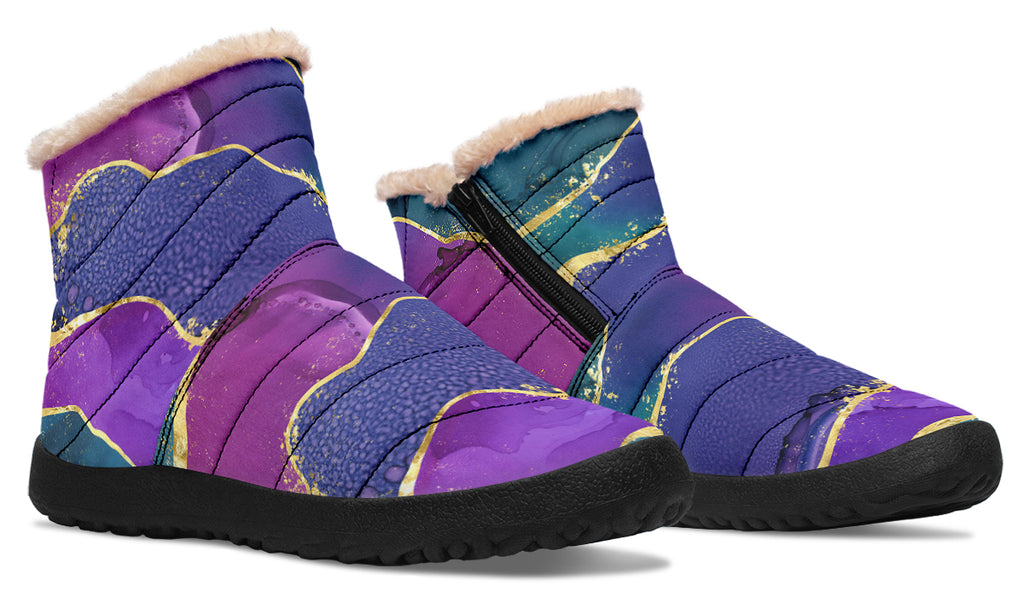 Geode Faux Fur Ankle Boots