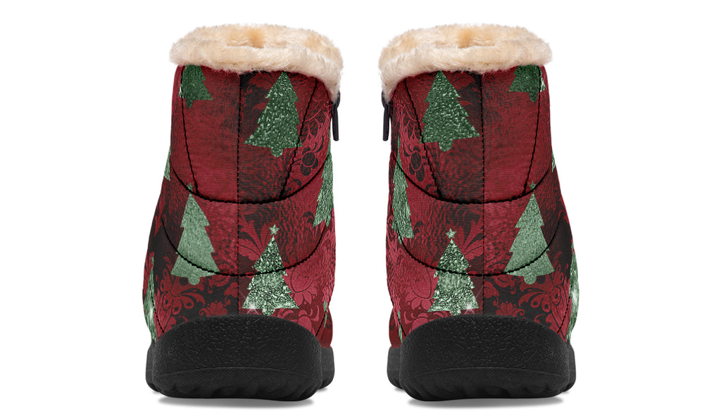 Glam Christmas Faux Fur Ankle Boots