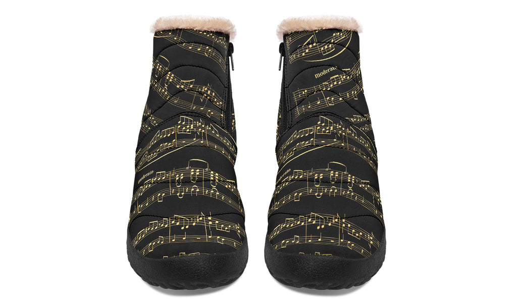 Midnight Melody Faux Fur Ankle Boots