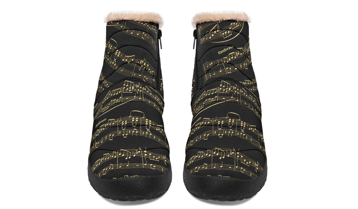 Midnight Melody Faux Fur Ankle Boots