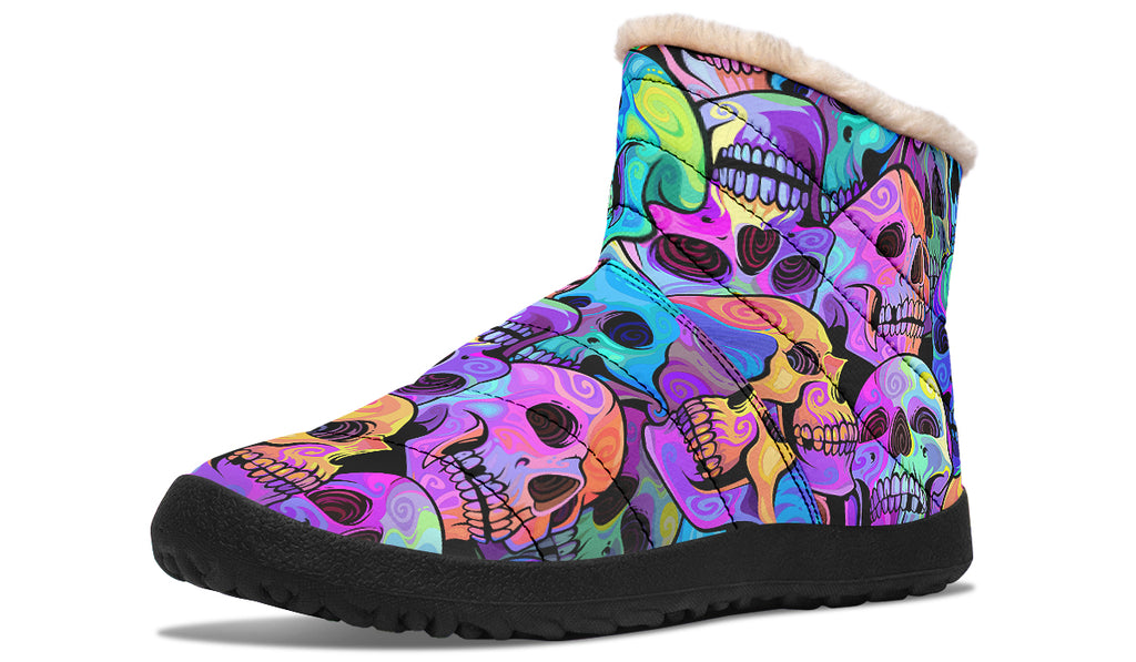 Grave Rave Faux Fur Ankle Boots
