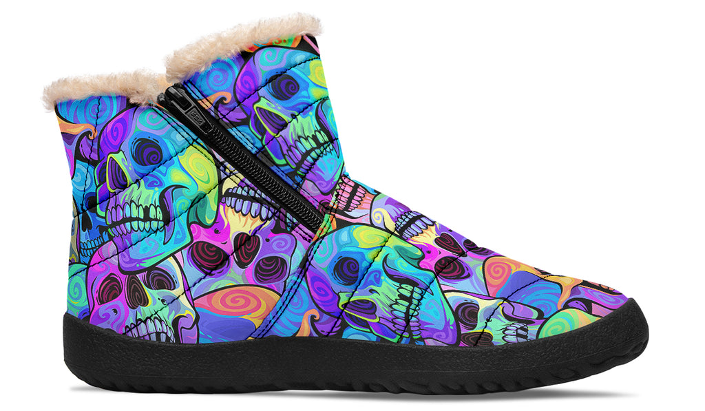 Grave Rave Faux Fur Ankle Boots
