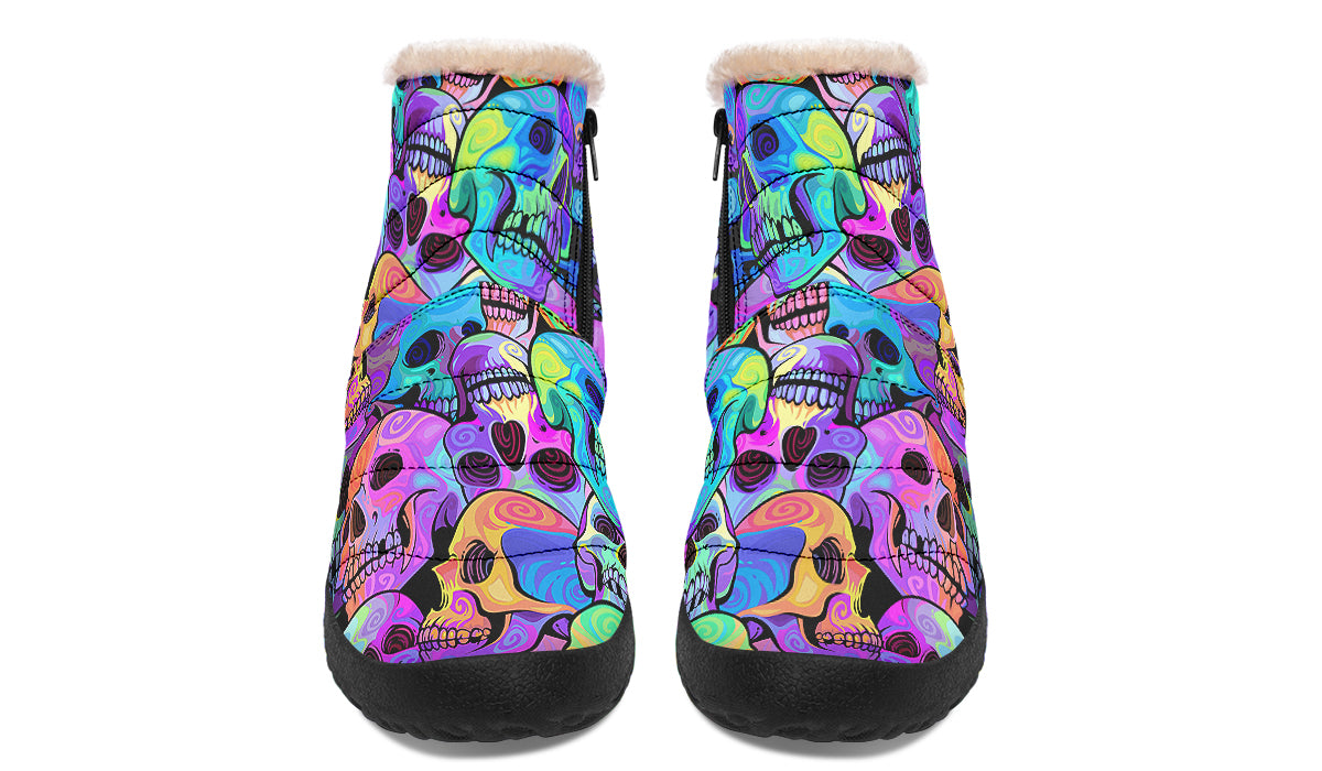 Grave Rave Faux Fur Ankle Boots