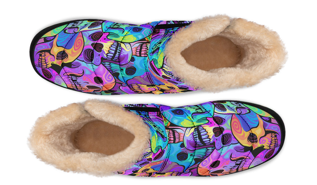 Grave Rave Faux Fur Ankle Boots