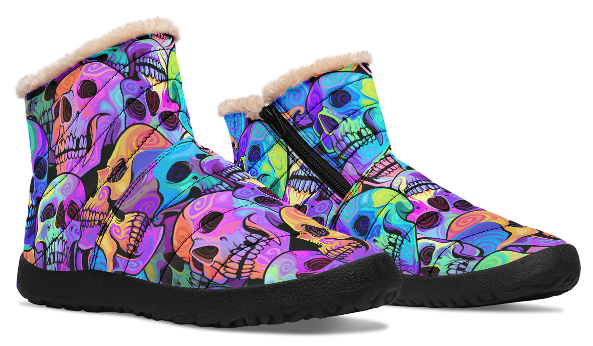 Grave Rave Faux Fur Ankle Boots
