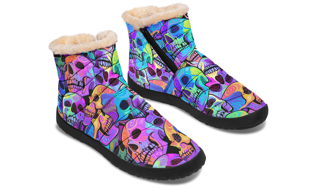 Grave Rave Faux Fur Ankle Boots