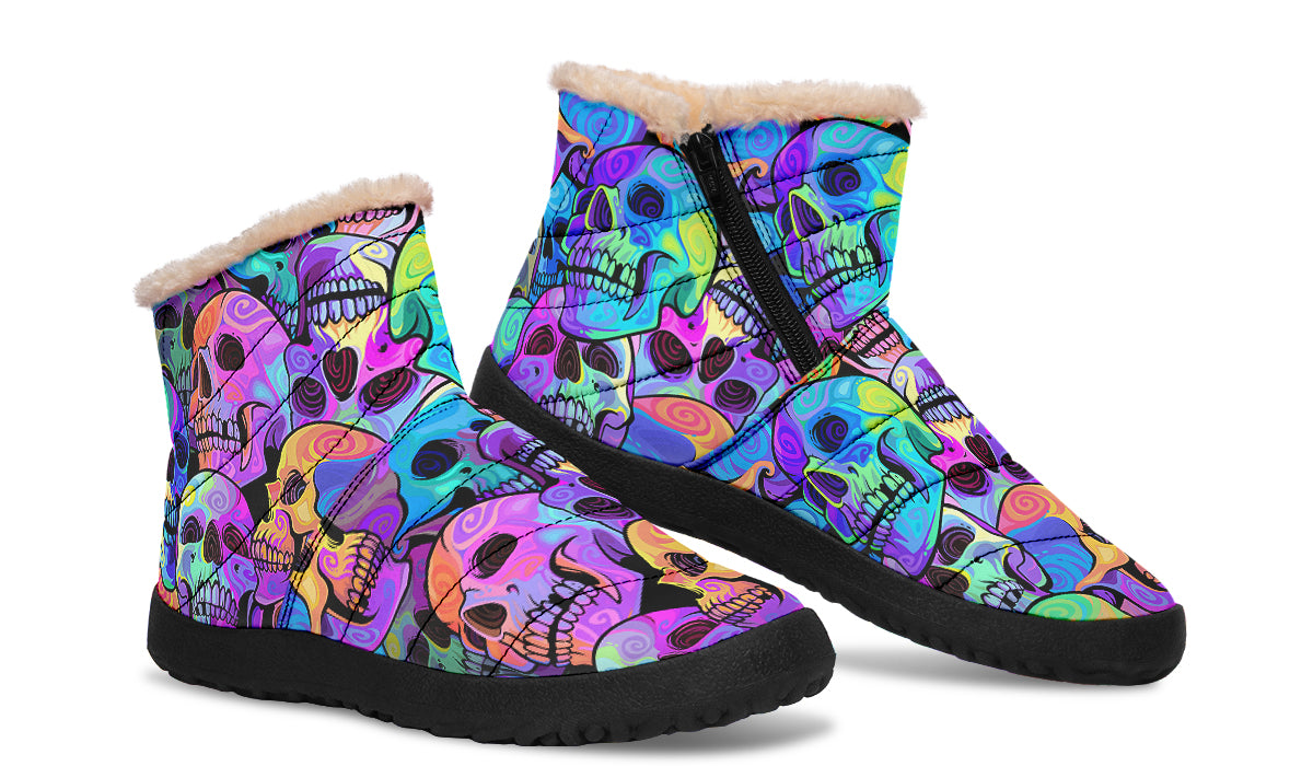 Grave Rave Faux Fur Ankle Boots