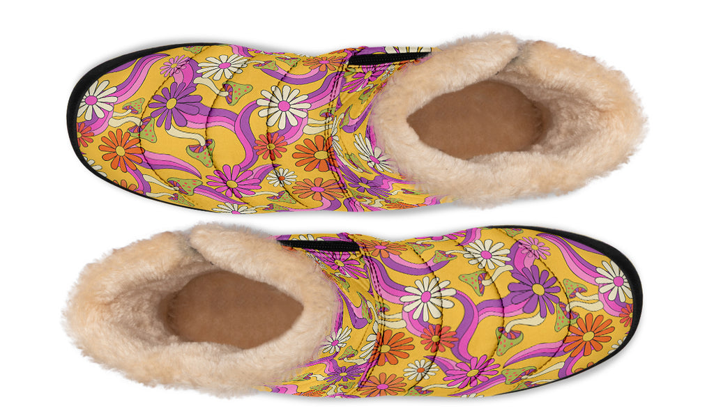 Groovy Garden Faux Fur Ankle Boots