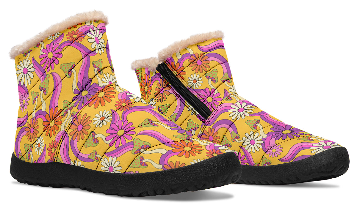 Groovy Garden Faux Fur Ankle Boots