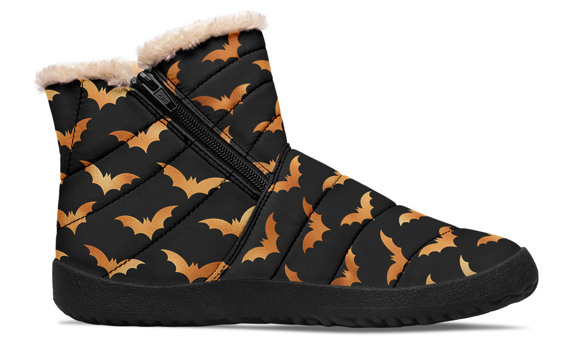 Halloween Bats Faux Fur Ankle Boots