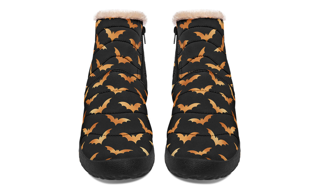 Halloween Bats Faux Fur Ankle Boots