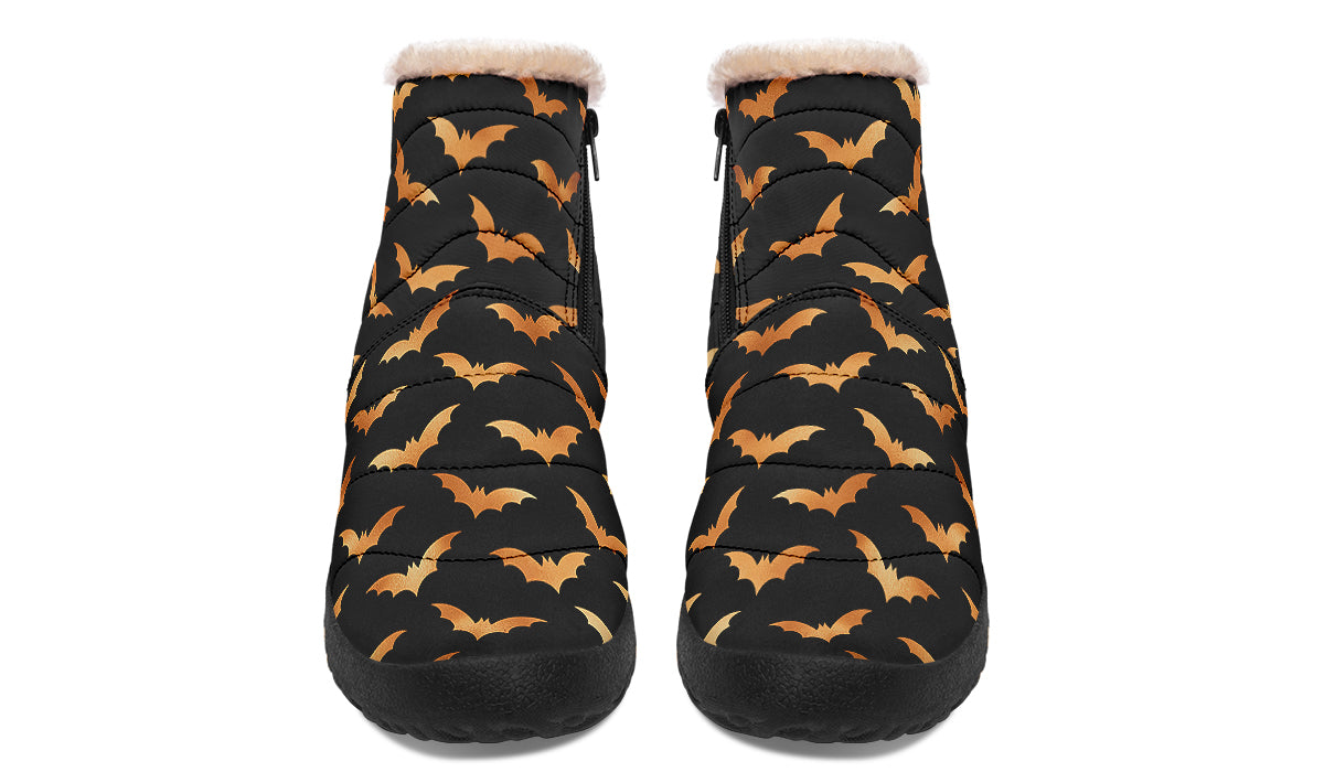 Halloween Bats Faux Fur Ankle Boots