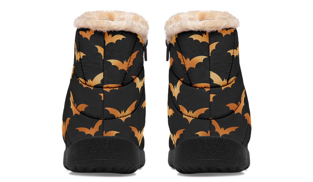 Halloween Bats Faux Fur Ankle Boots