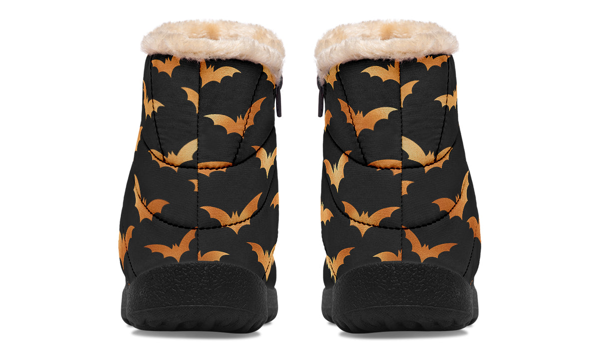 Halloween Bats Faux Fur Ankle Boots