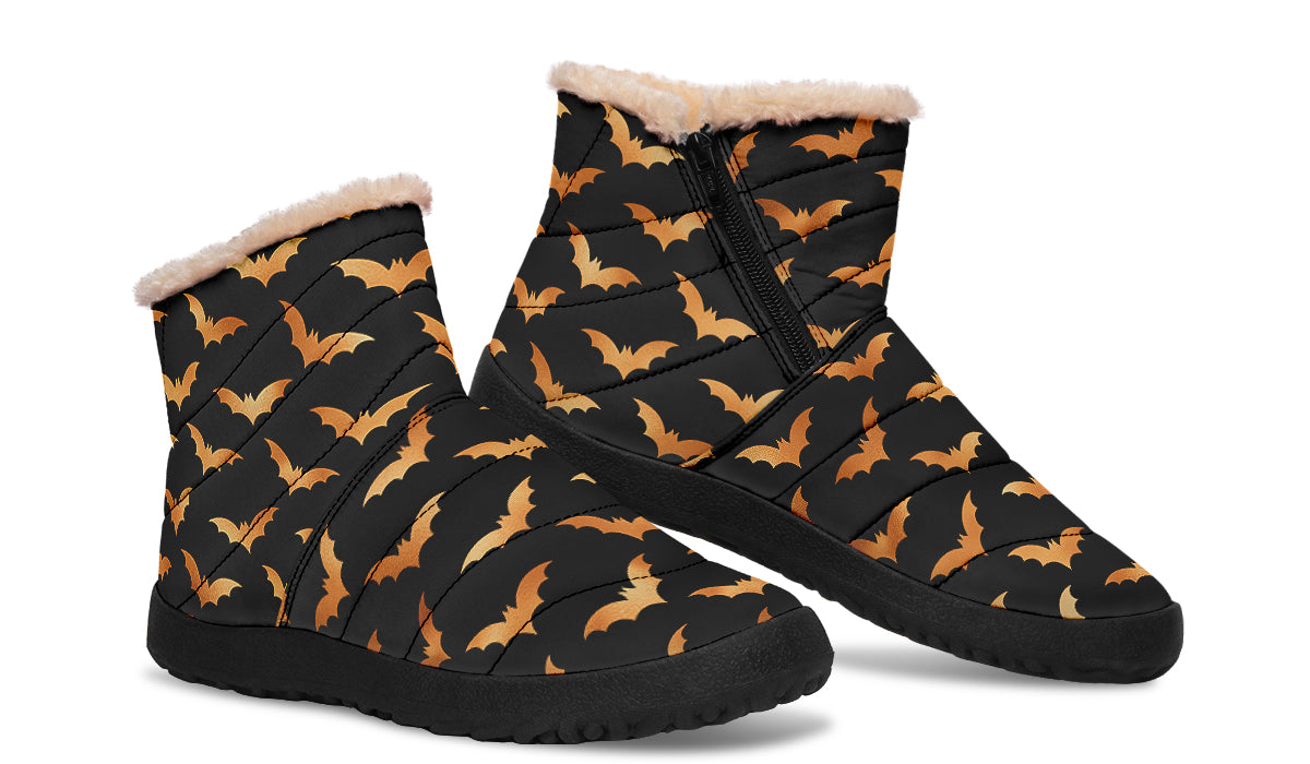 Halloween Bats Faux Fur Ankle Boots