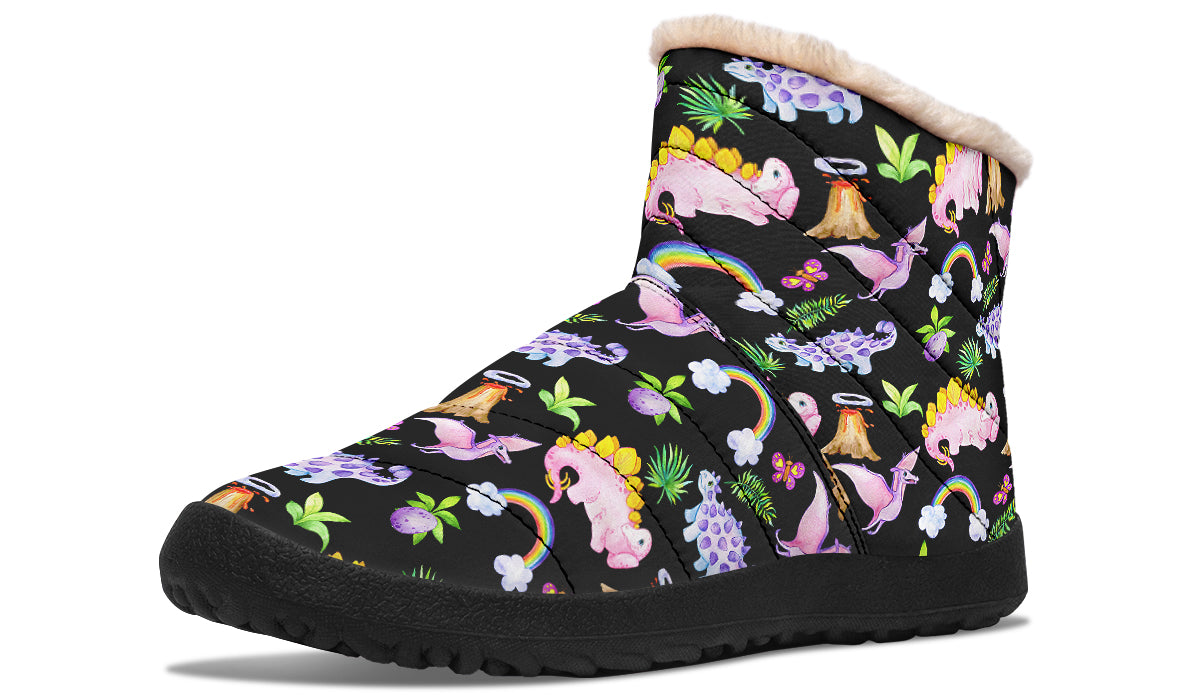 Happy Dinos Faux Fur Ankle Boots