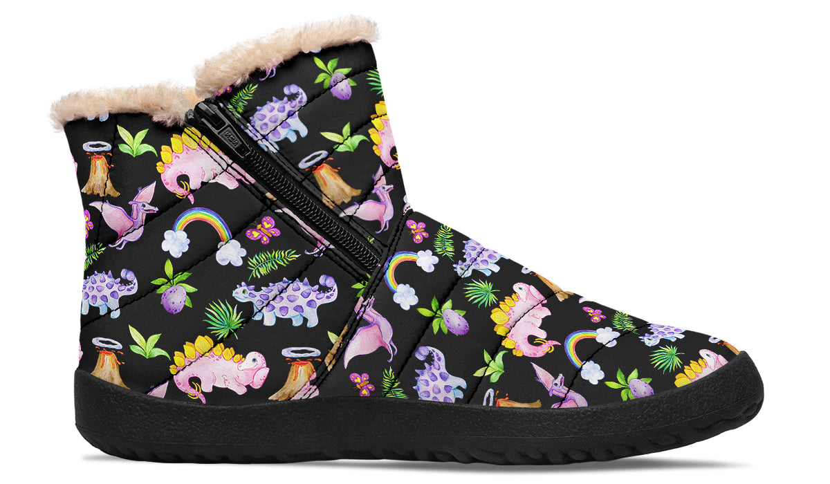 Happy Dinos Faux Fur Ankle Boots