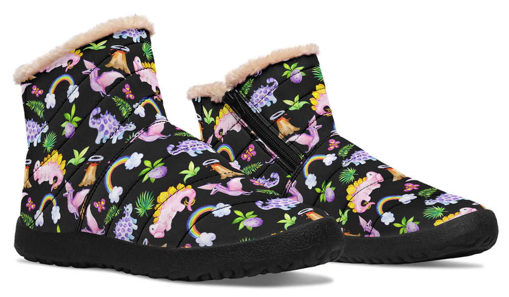 Happy Dinos Faux Fur Ankle Boots