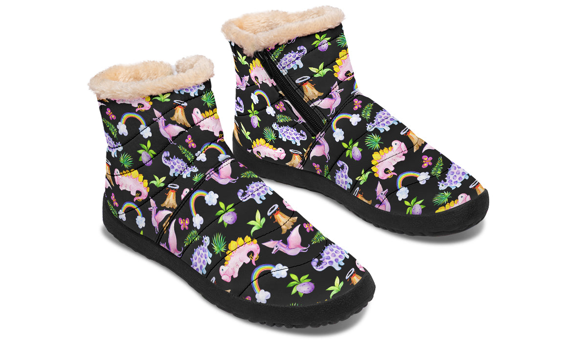 Happy Dinos Faux Fur Ankle Boots