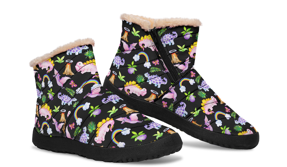 Happy Dinos Faux Fur Ankle Boots