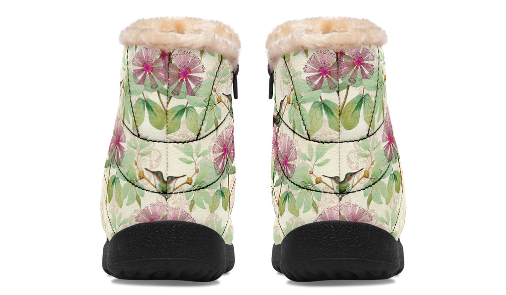 Hummingbirds Faux Fur Ankle Boots