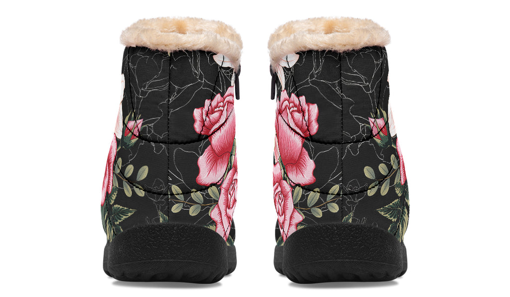 In Bloom Faux Fur Ankle Boots Offbeat Sweetie