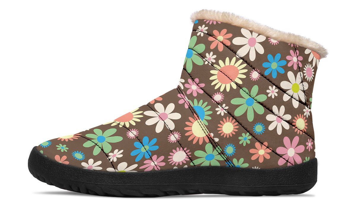 Judy's Flowers Faux Fur Ankle Boots