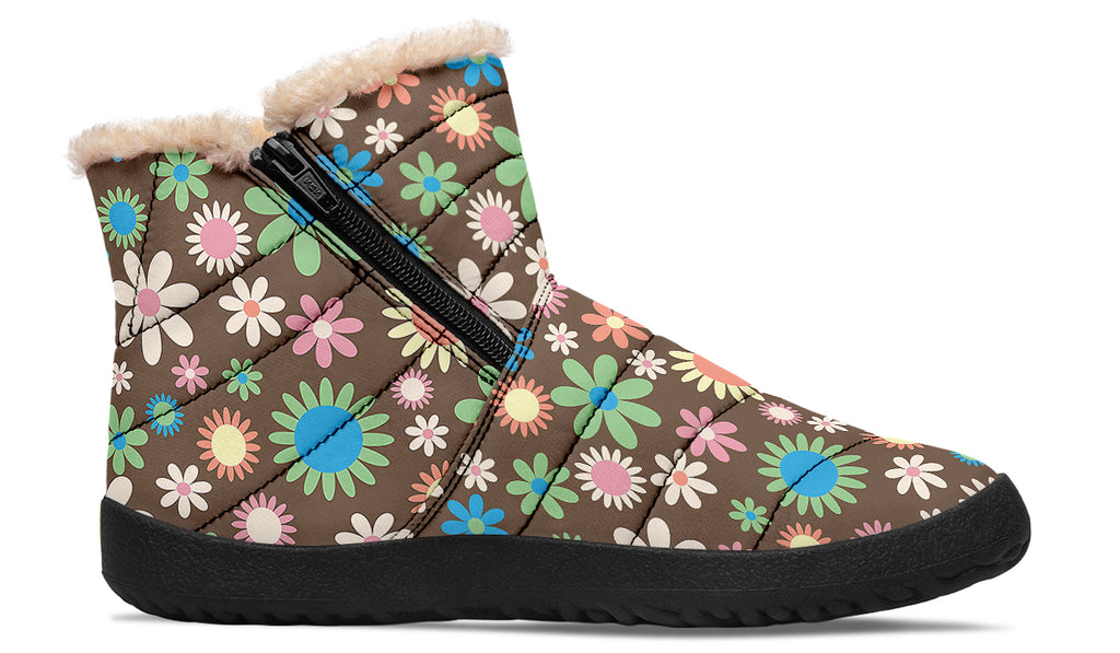 Judy's Flowers Faux Fur Ankle Boots