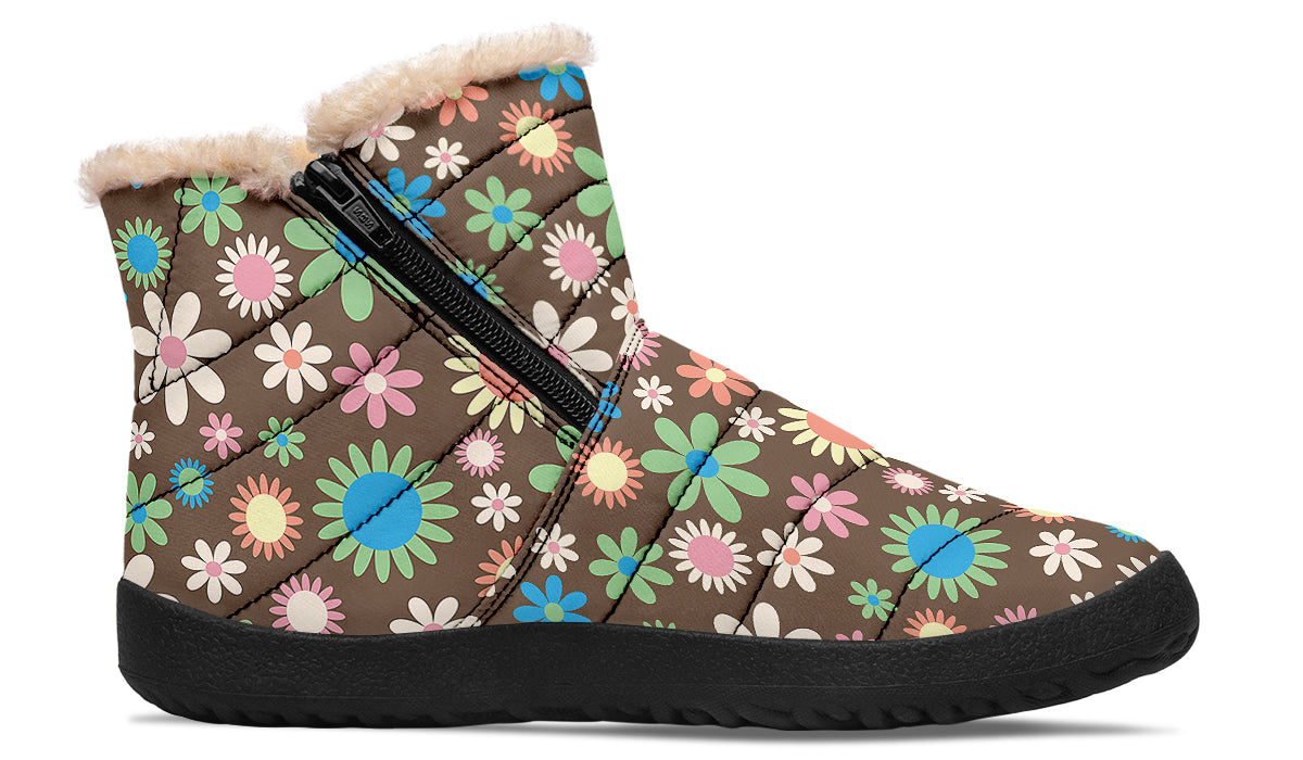 Judy's Flowers Faux Fur Ankle Boots