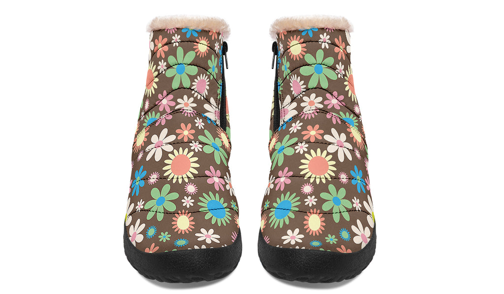 Judy's Flowers Faux Fur Ankle Boots