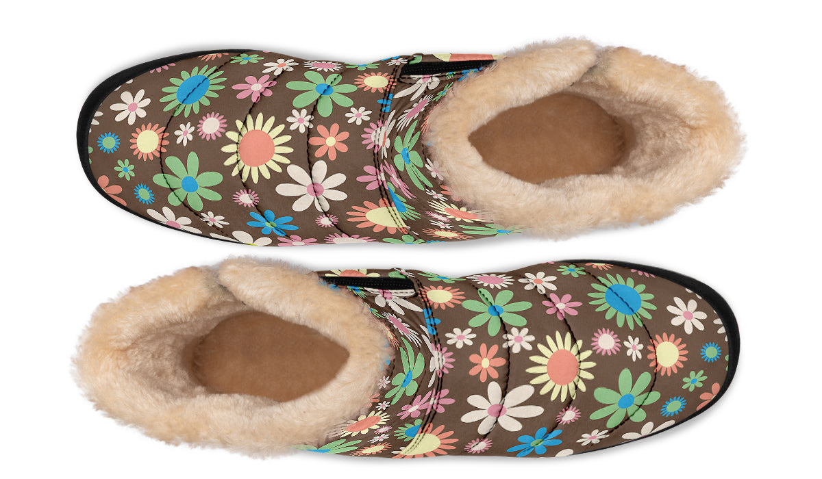 Judy's Flowers Faux Fur Ankle Boots