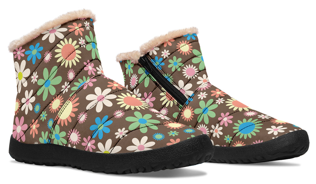 Judy's Flowers Faux Fur Ankle Boots