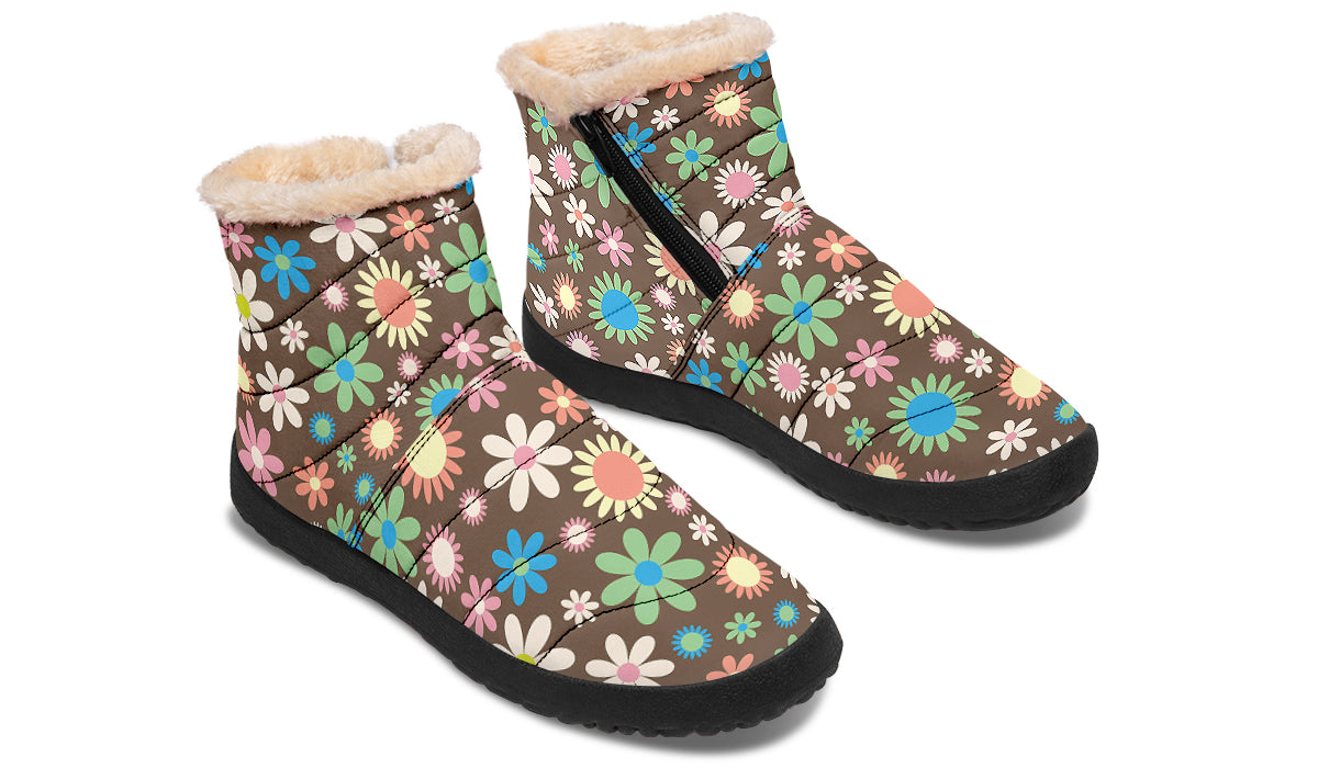 Judy's Flowers Faux Fur Ankle Boots