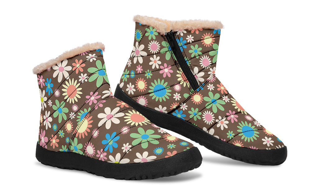 Judy's Flowers Faux Fur Ankle Boots