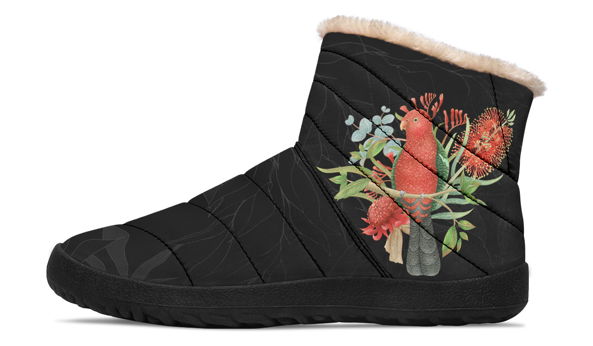 King Parrot Faux Fur Ankle Boots Offbeat Sweetie