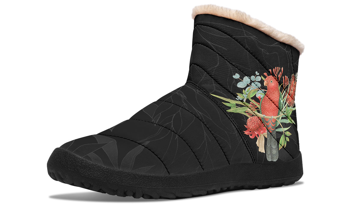 King Parrot Faux Fur Ankle Boots Offbeat Sweetie