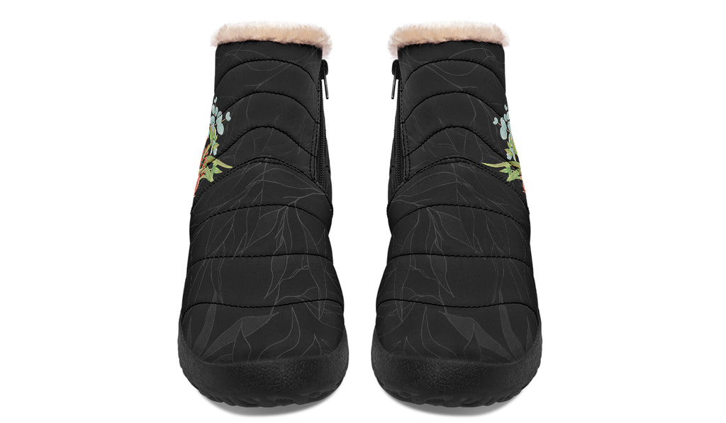 King Parrot Faux Fur Ankle Boots Offbeat Sweetie