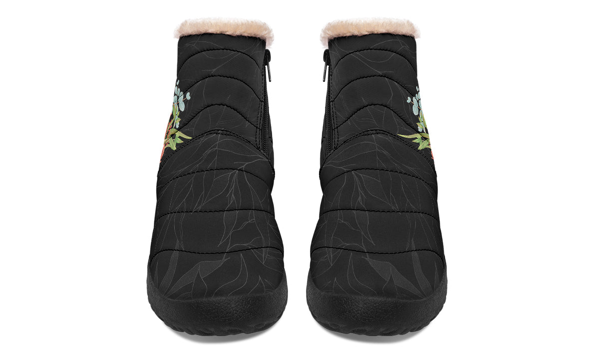 King Parrot Faux Fur Ankle Boots Offbeat Sweetie