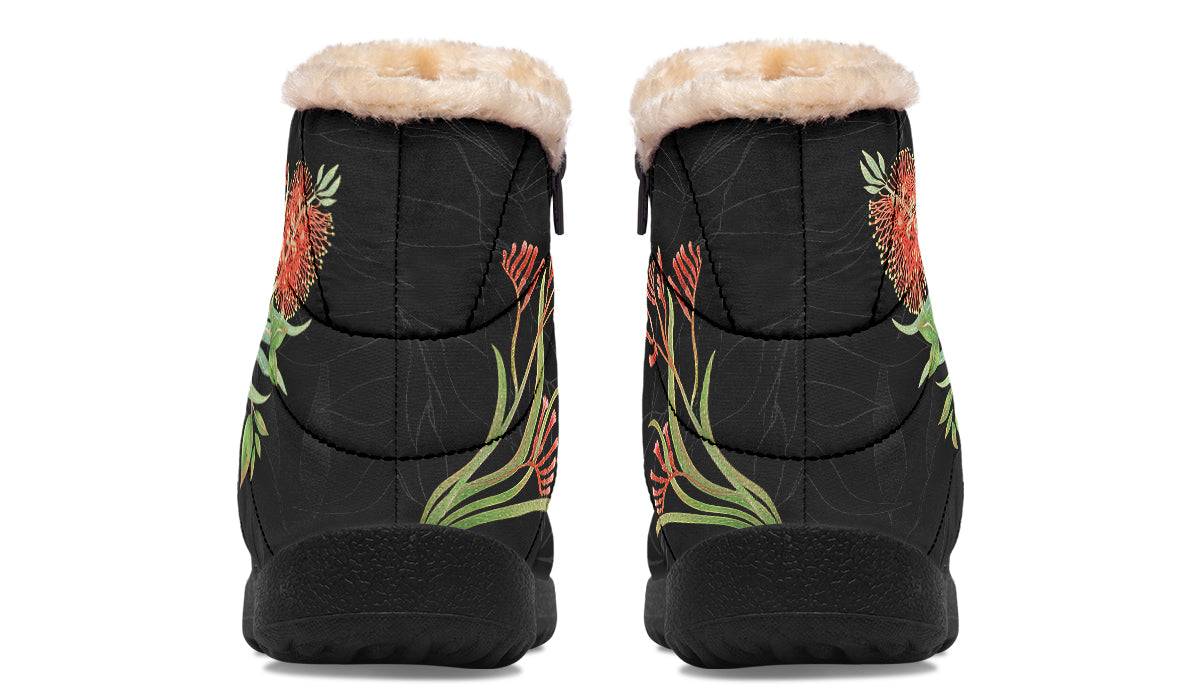 King Parrot Faux Fur Ankle Boots Offbeat Sweetie