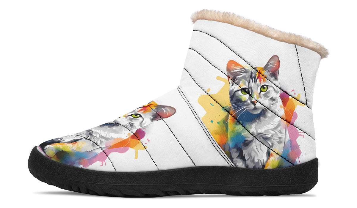 Kitty On My Foot Faux Fur Ankle Boots