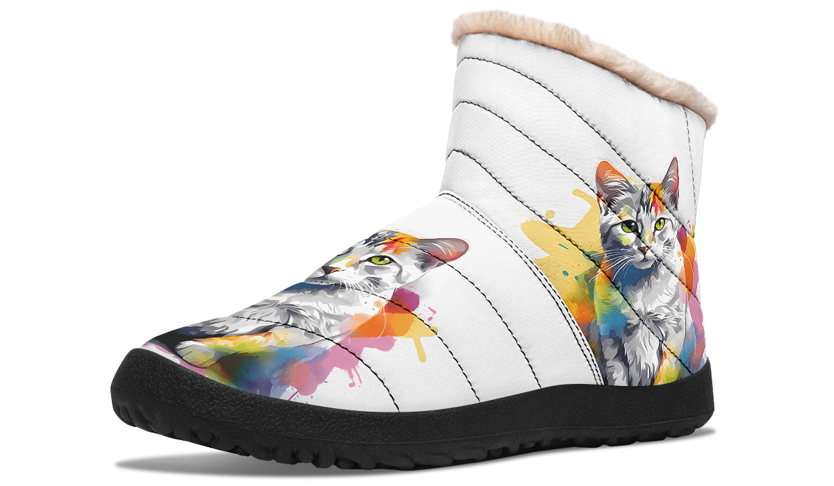 Kitty On My Foot Faux Fur Ankle Boots