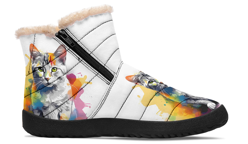 Kitty On My Foot Faux Fur Ankle Boots