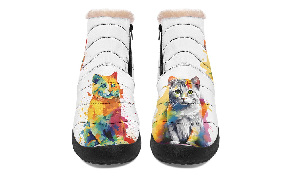 Kitty On My Foot Faux Fur Ankle Boots