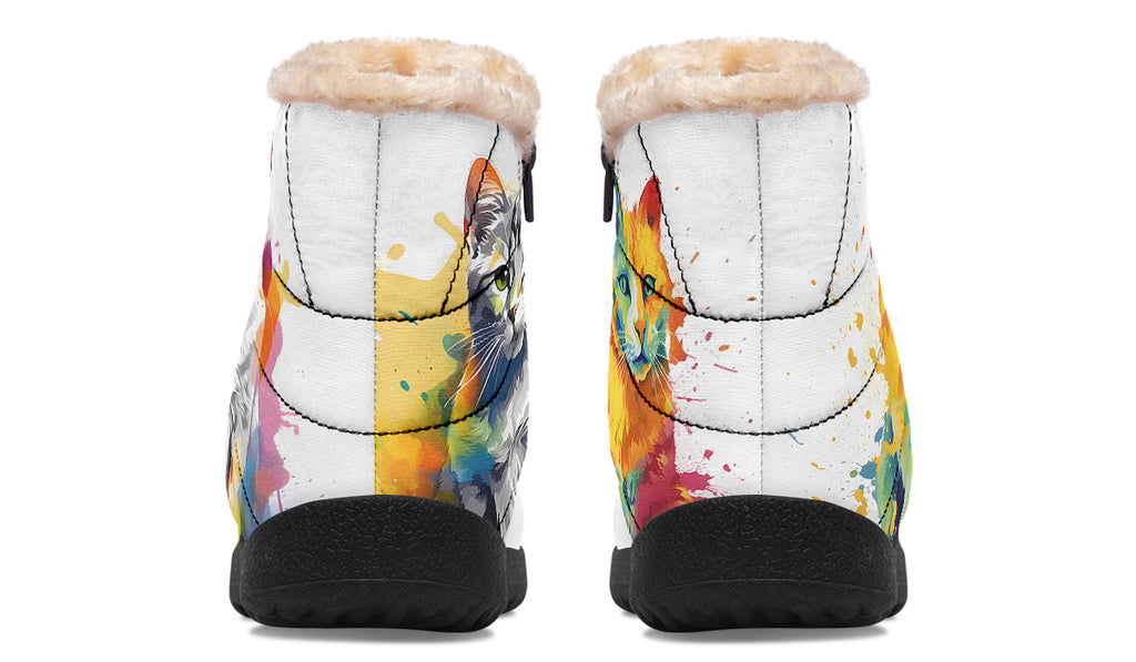 Kitty On My Foot Faux Fur Ankle Boots