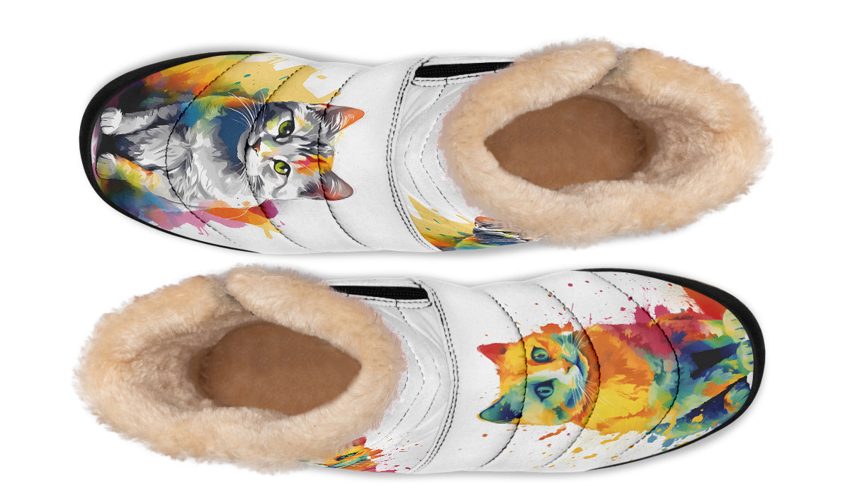 Kitty On My Foot Faux Fur Ankle Boots