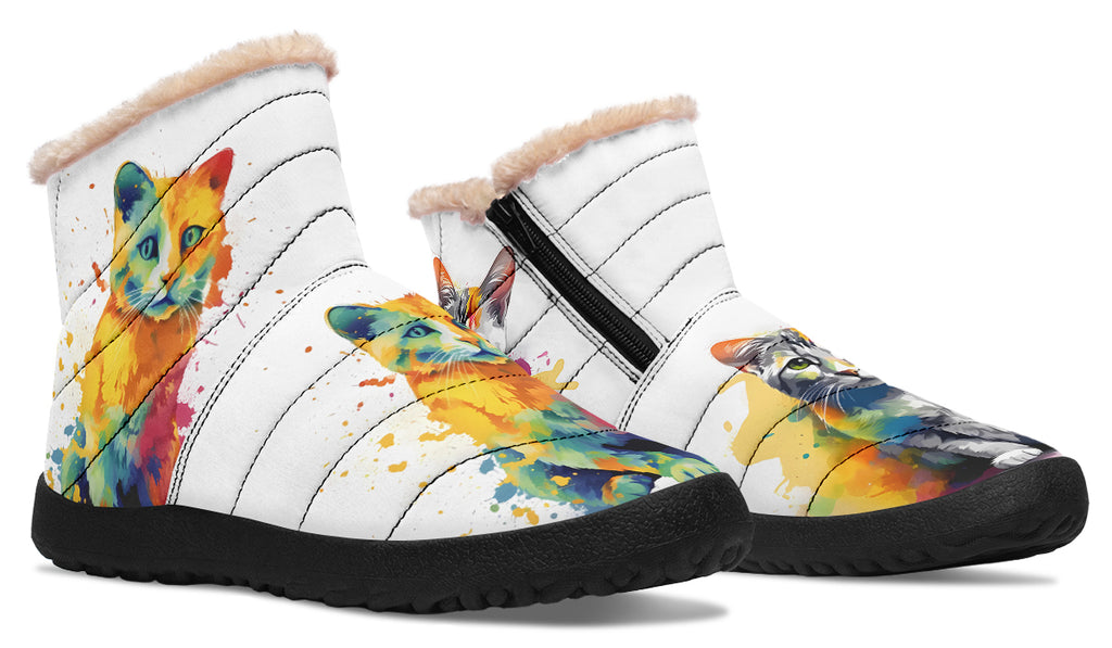 Kitty On My Foot Faux Fur Ankle Boots